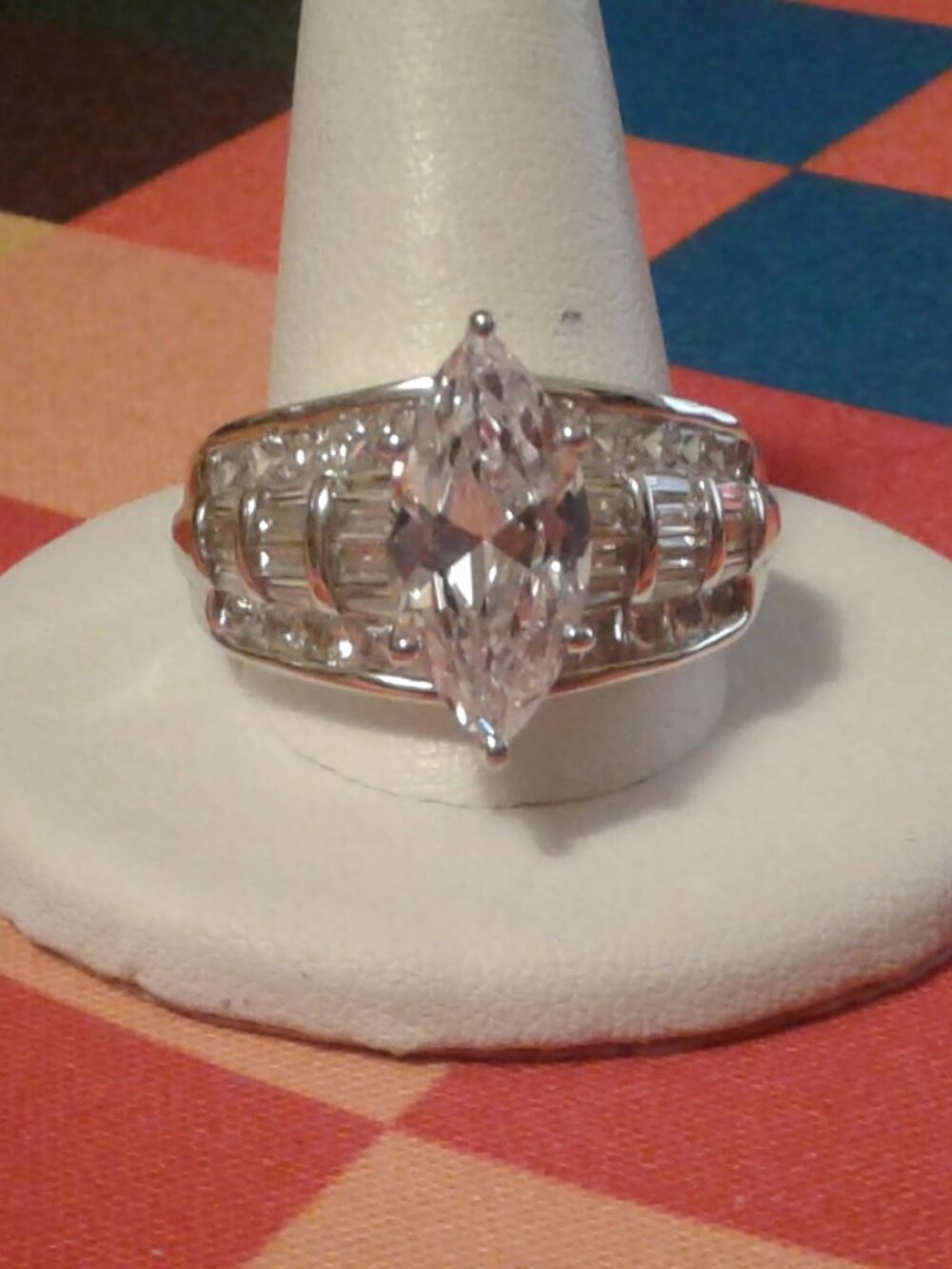 BJH569 Bella Luce CZ Platinum Plated Cocktail Ring 9.81ctw.Sz. 11 NWOT